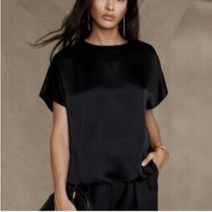 Banana Republic Black Silk Bliss Blouse